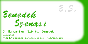 benedek szenasi business card